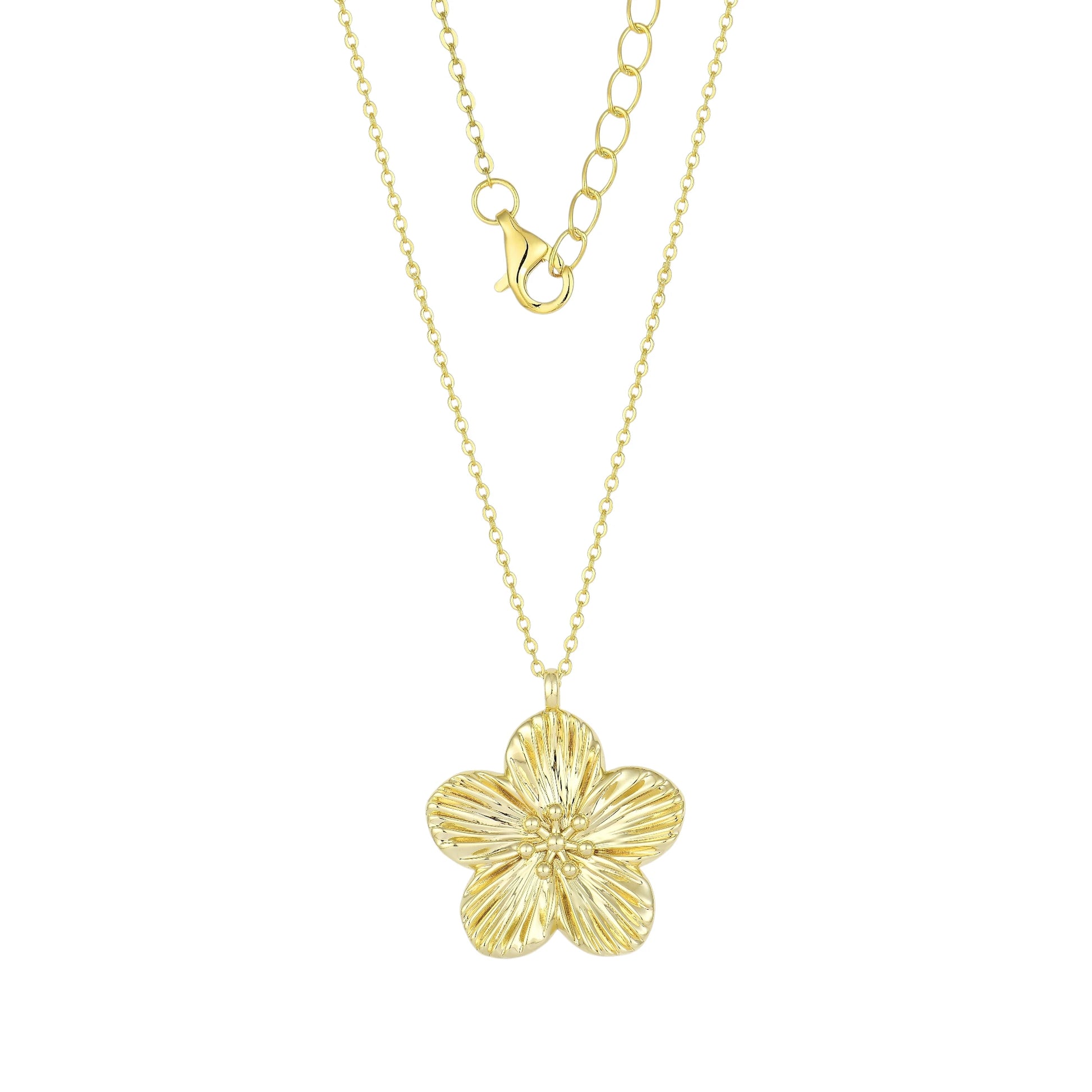 Vielring - Blüten Halskette - 925 Silber - Gold