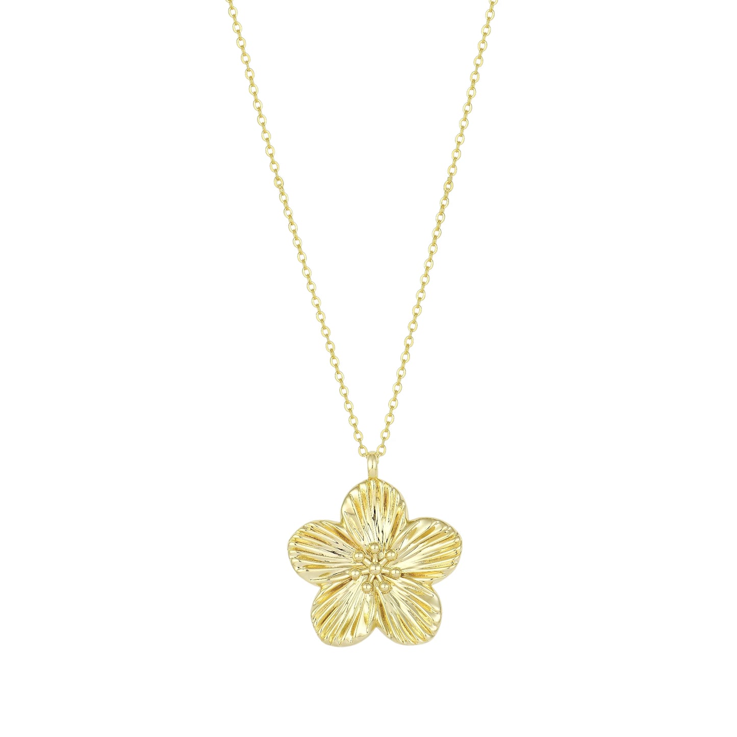 Vielring - Blüten Halskette - 925 Silber - Gold