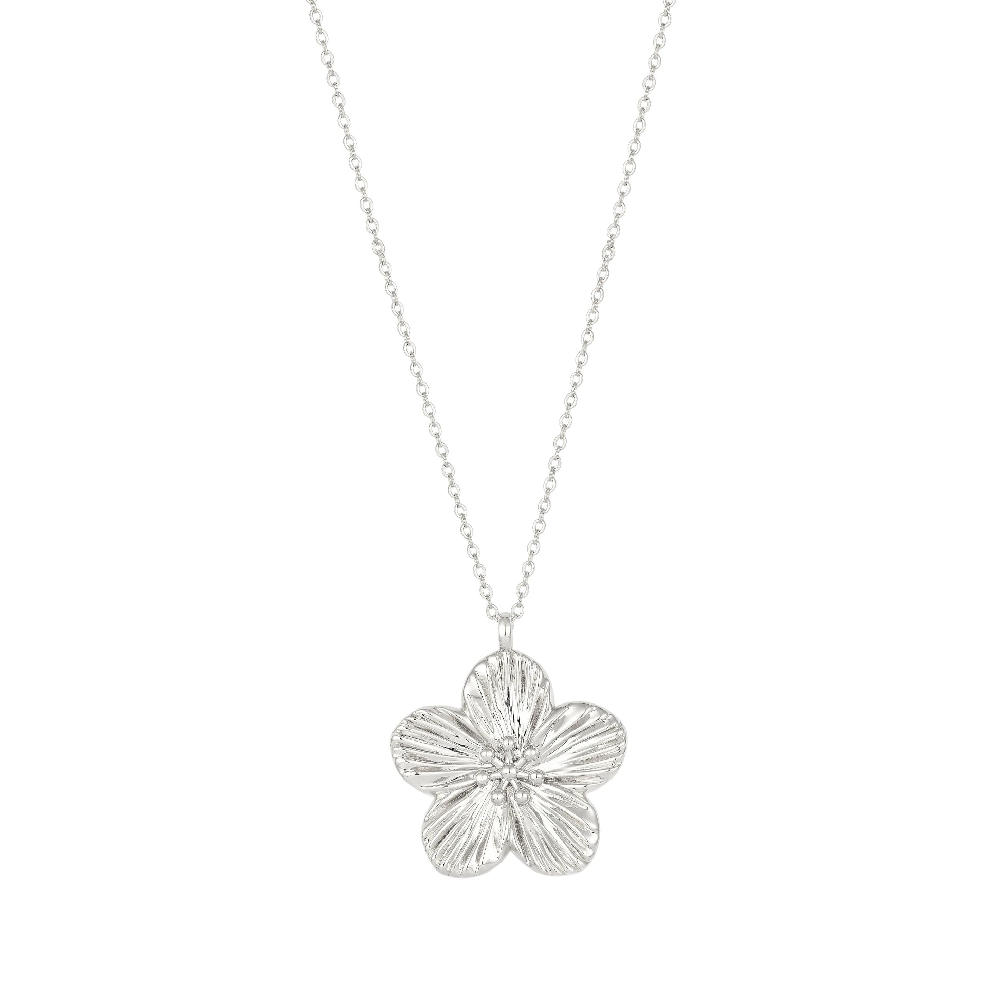 Vielring - Blüten Halskette - 925 Silber - Silber