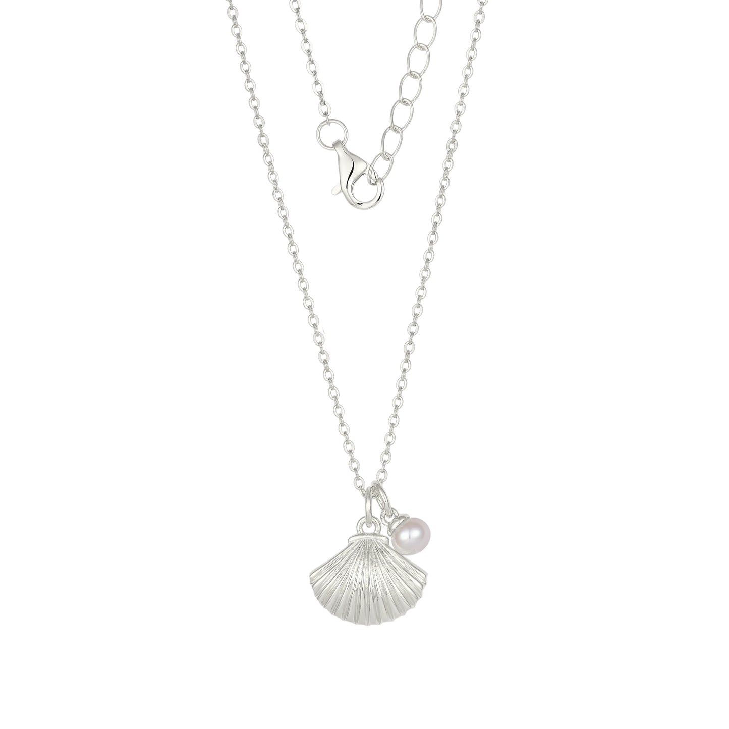 Vielring - Muschel Perlen Halskette - 925 Silber - Gold