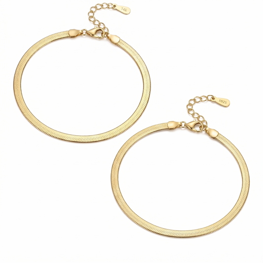 Vielring - Schlangen Partnerarmband - 925 Silber - Gold