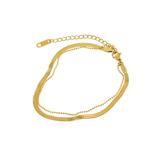 Double Layered Snake Anklet