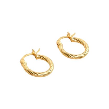 Gedrehte Creolen • 925 Sterling Silber Vielring