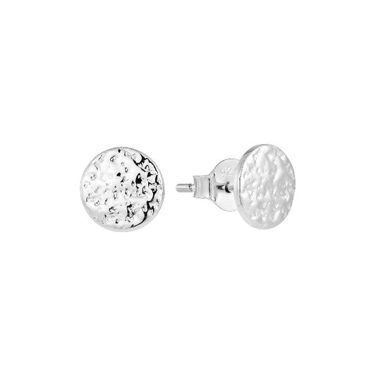 Vielring - Plättchen Disk Ohrringe - 925 Silber - Silber