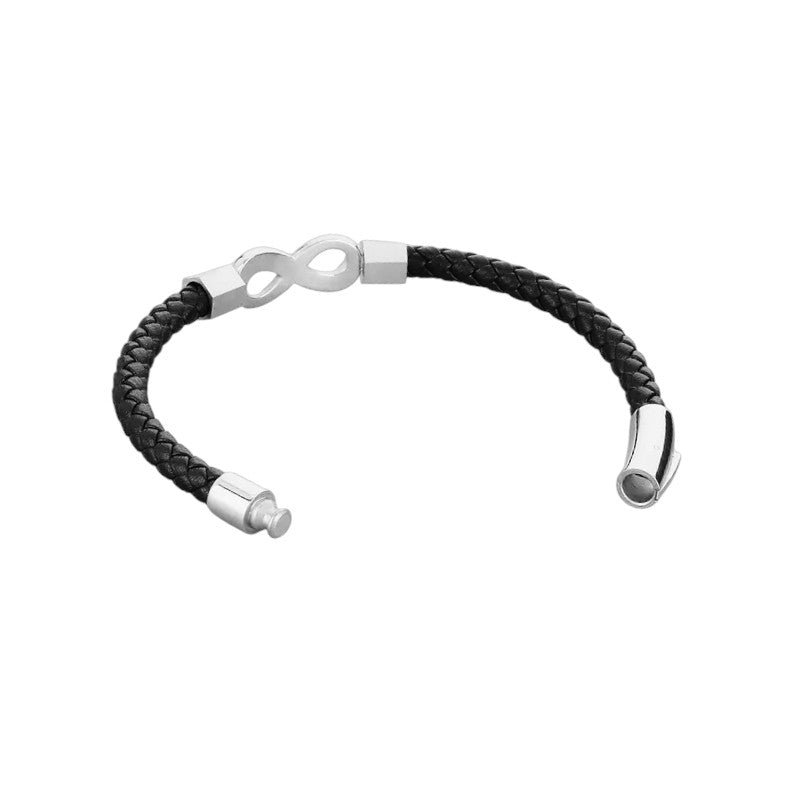 Vielring - "An meinen Mann" Personalisiertes Unendlichkeits-Armband - Silber / 19 cm - Schmales Handgelenk