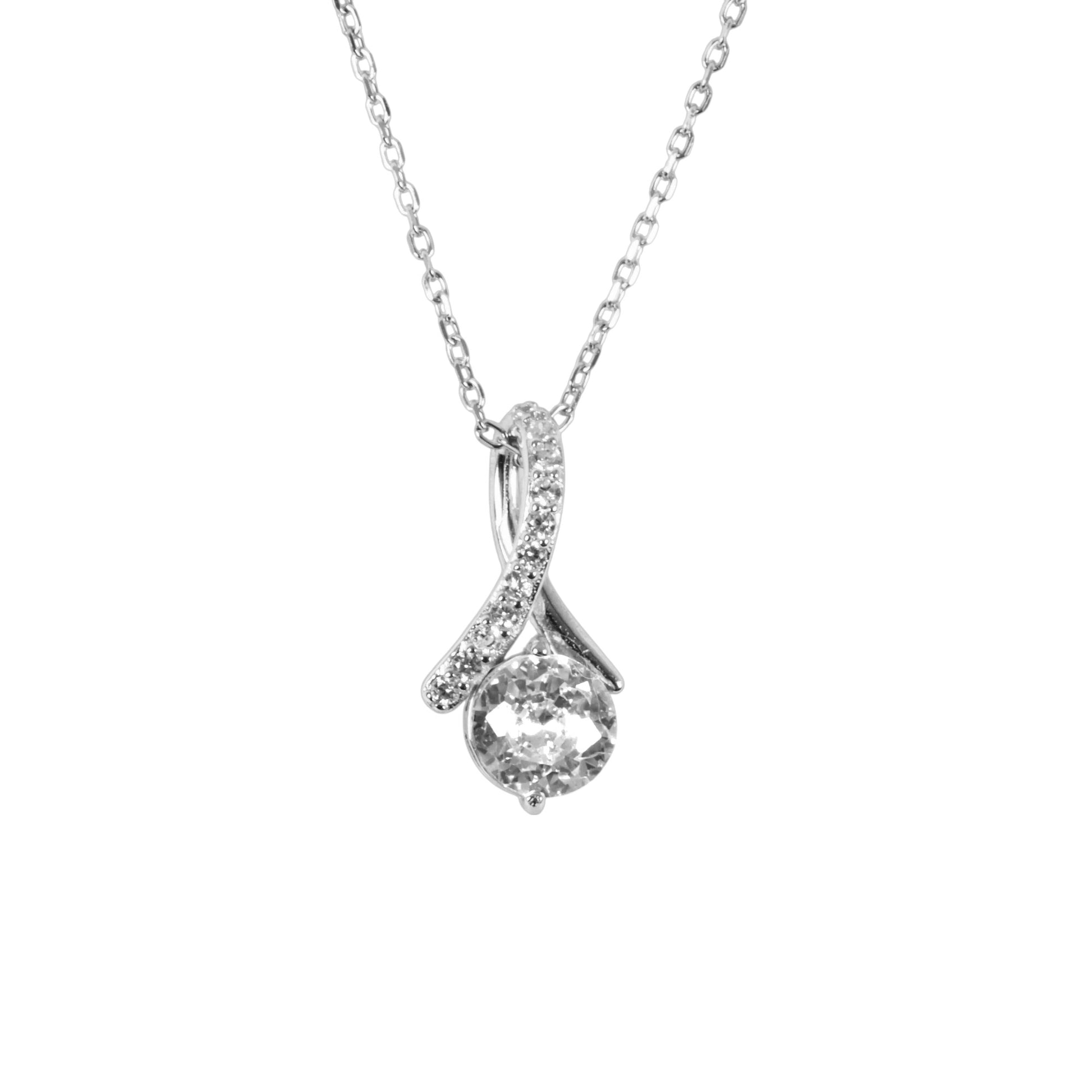 Vielring - "An meinen Schatz" Liebesschleifen Halskette - 925 Silber - Gold