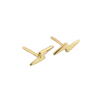Vielring - Minimalistische Blitz Ohrstecker - 925 Sterling Silber - Gold