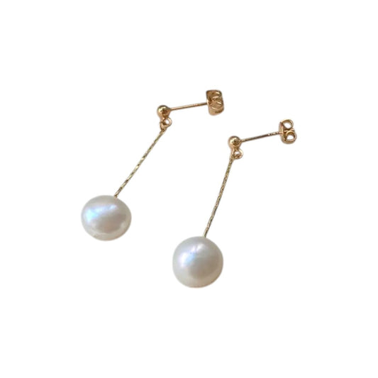 Vielring - Perlen Ohrringe - 925 Sterling Silber - Gold