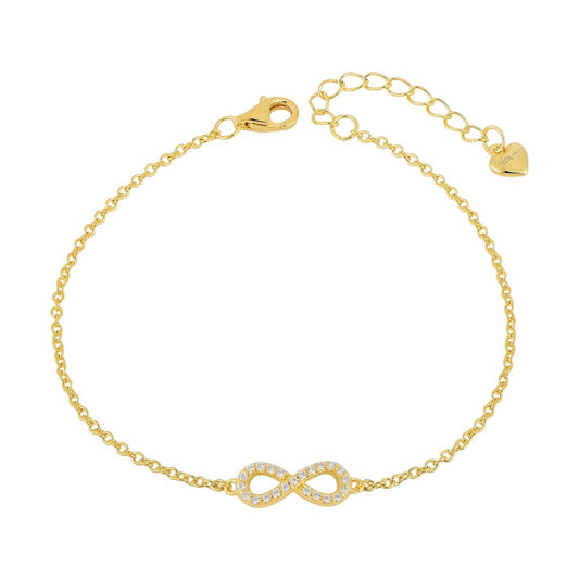 Vielring - Endless Armband mit Zirkonia Steinen - 925 Silber - Gold