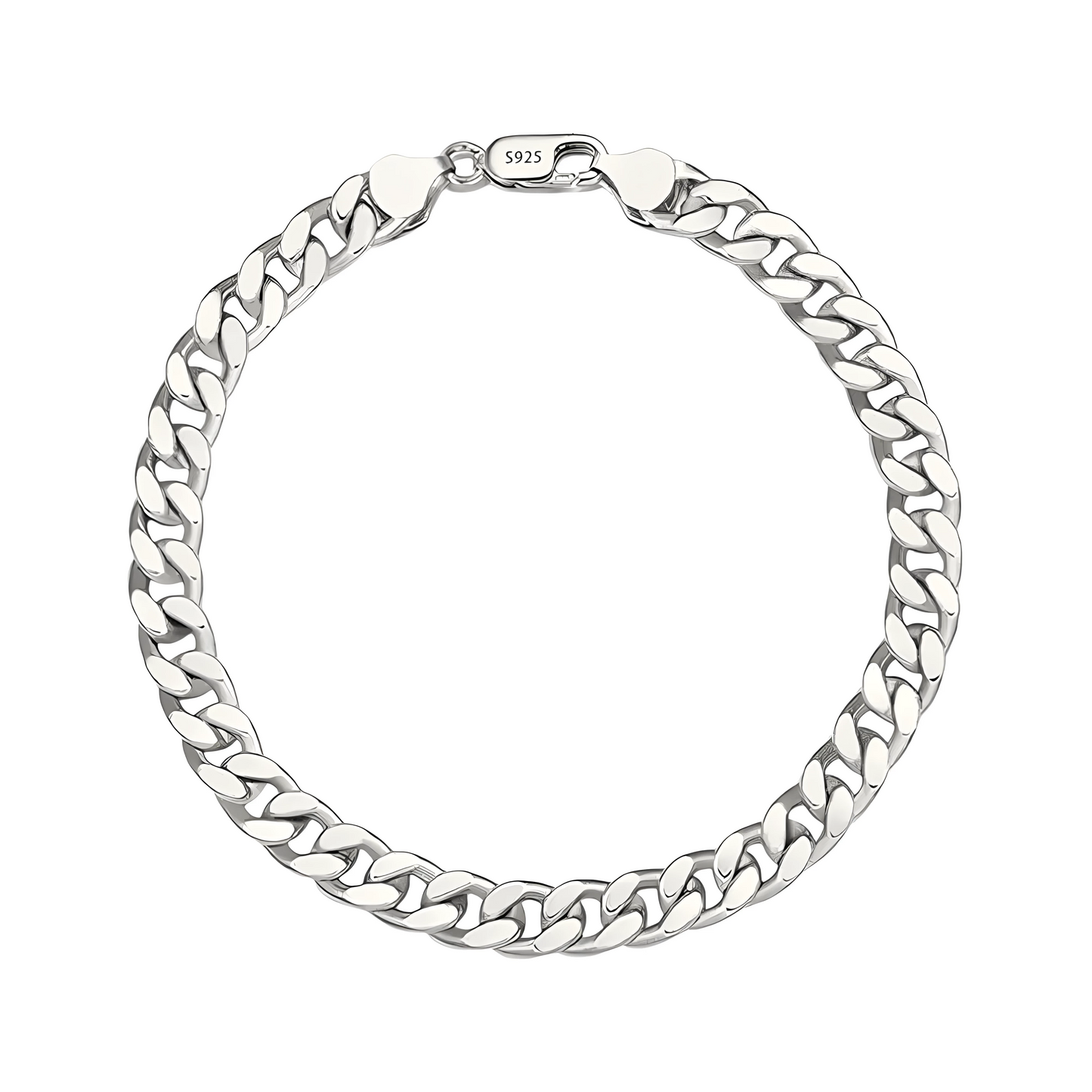 Curb chain bracelet 3.5 mm - 925 silver