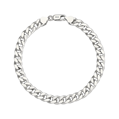 Curb chain bracelet 3.5 mm - 925 silver