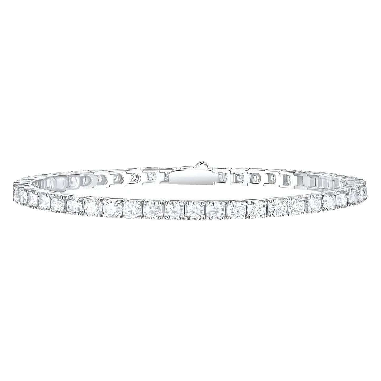 Vielring - Tennis Armband - Edelstahl - Silber / 18 cm