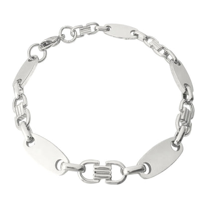 Plate Chain Bracelet 6mm - 925 Silver