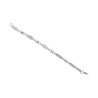 Plate Chain Bracelet 6mm - 925 Silver