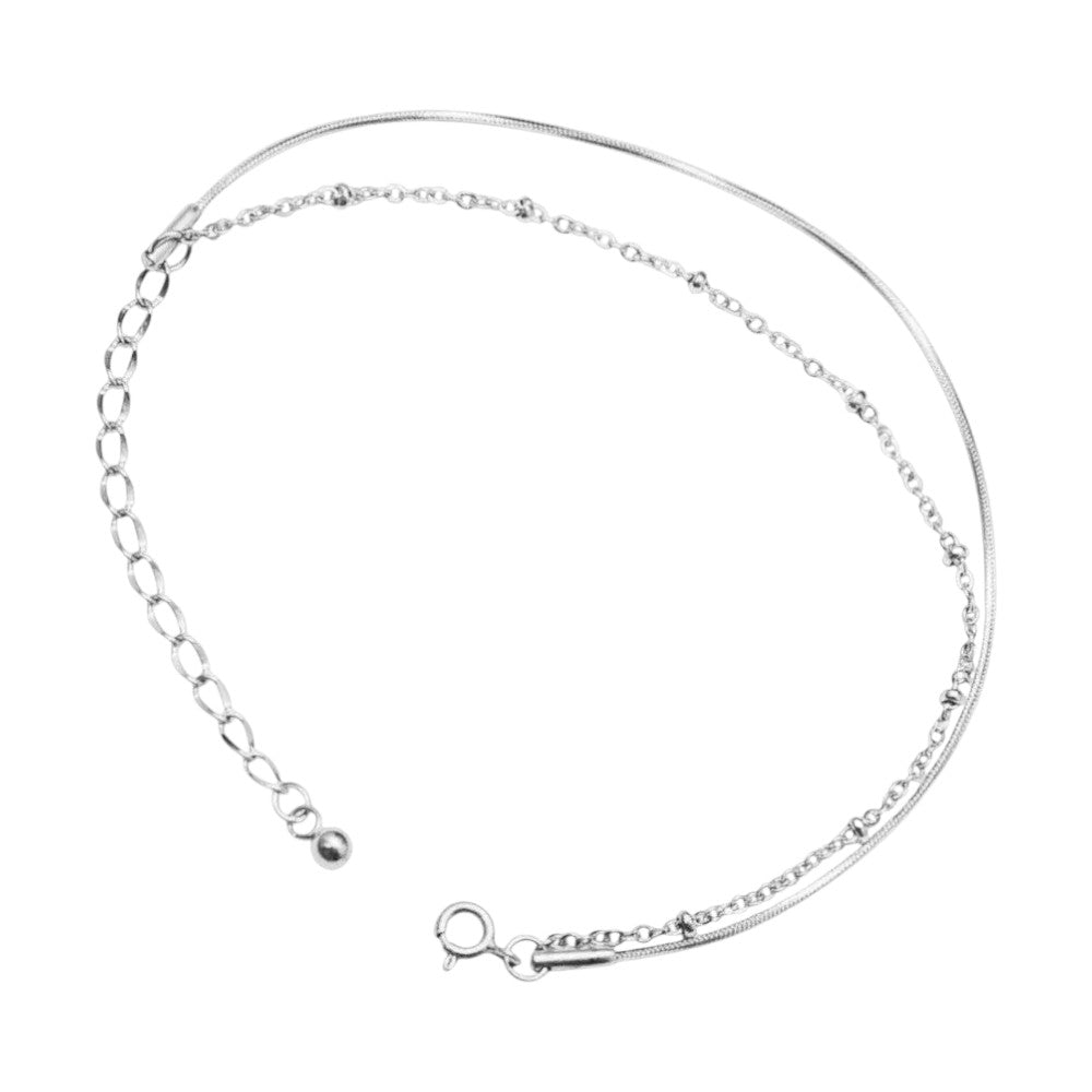 Thin Double Bracelet • 925 Sterling Silver