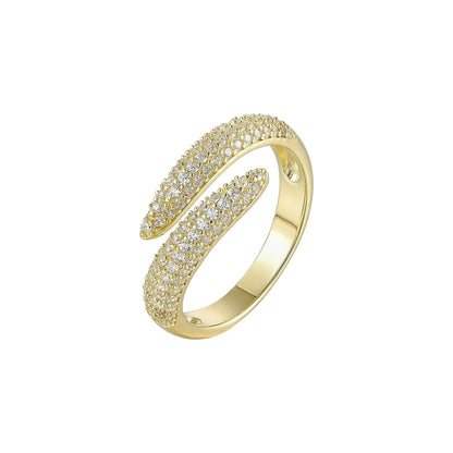 Doppelter Zirkonia Ring - 925 Silber