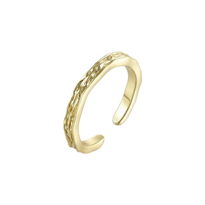 Dünner gewellter Abstrakter Ring - 925 Silber