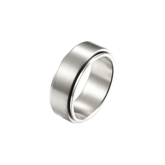 Breiter Klassischer Anti-Stress-Ring - Edelstahl