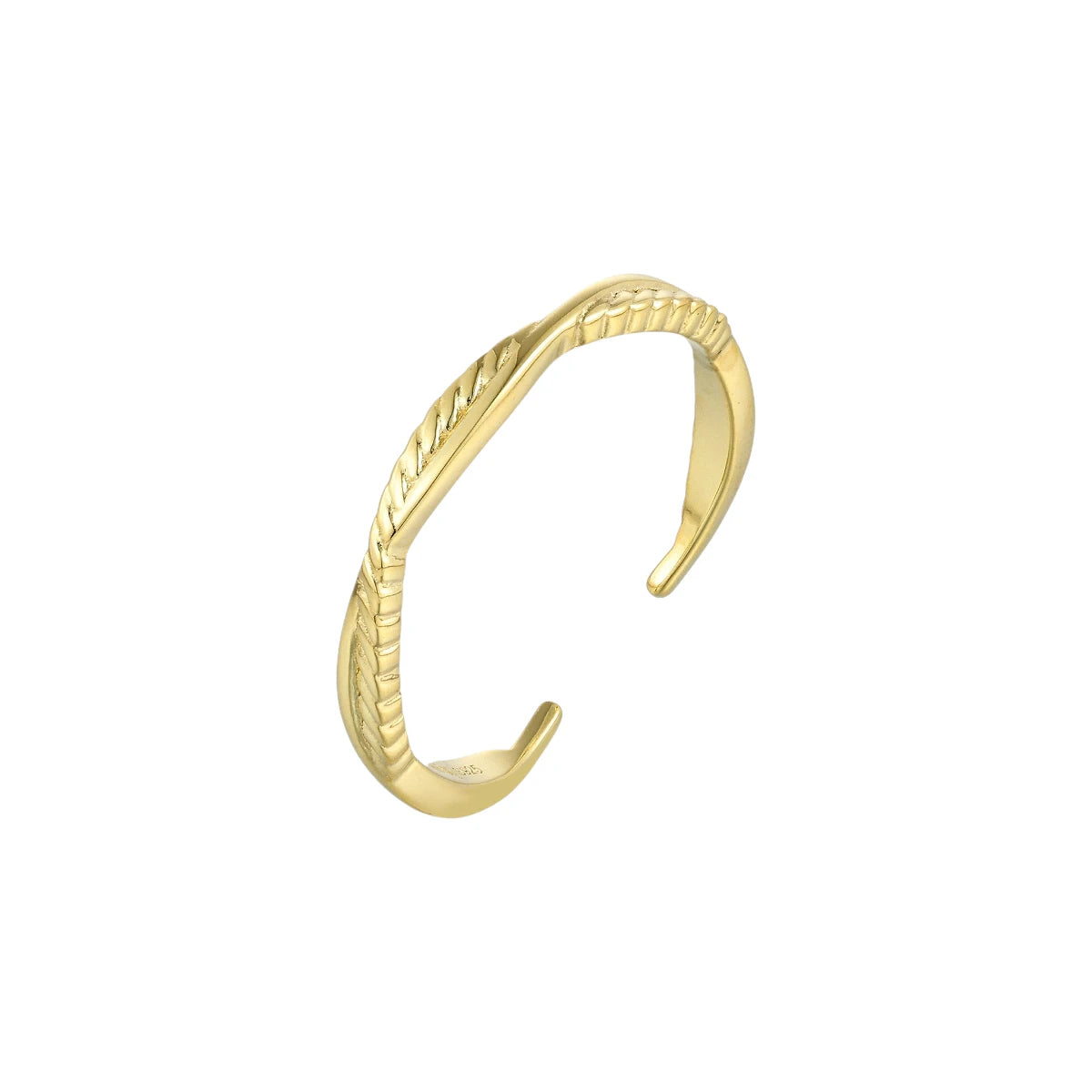 Gedrehter Wellen Ring - 925 Silber