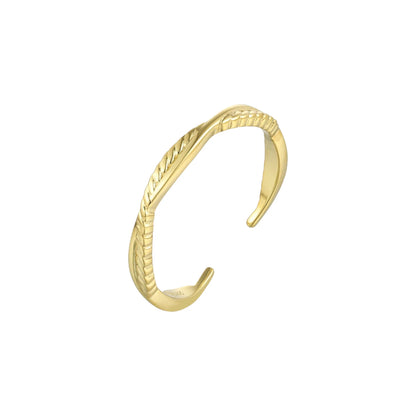 Gedrehter Wellen Ring - 925 Silber