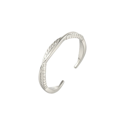 Gedrehter Wellen Ring - 925 Silber