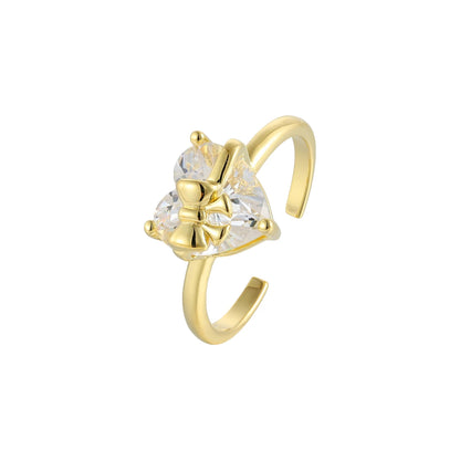 Schleifen Herz Ring - 925 Silber