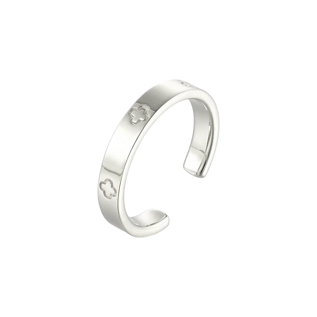 Kleeblatt Ring - 925 Silber