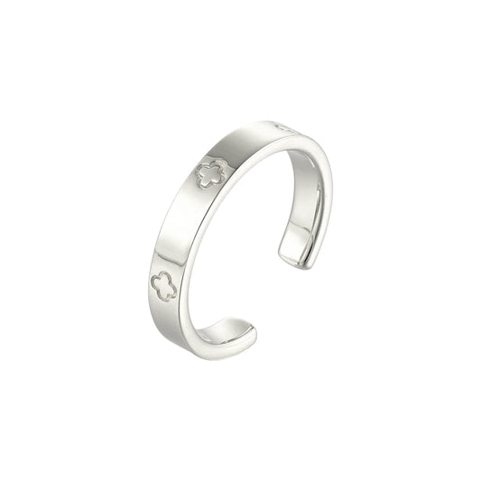 Vielring - Kleeblatt Ring - 925 Silber - Silber