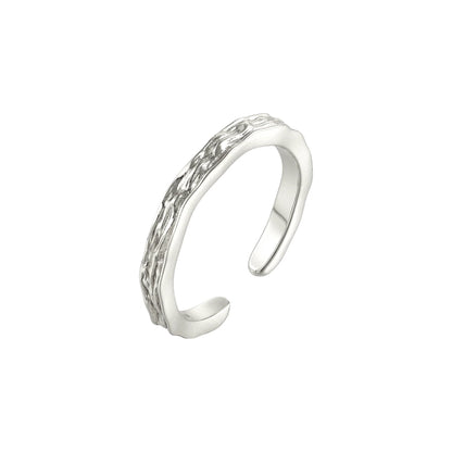 Dünner gewellter Abstrakter Ring - 925 Silber