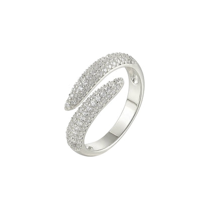 Doppelter Zirkonia Ring - 925 Silber