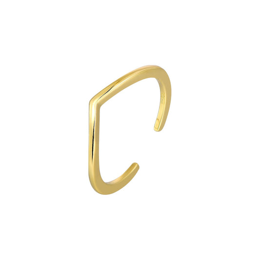 Vielring - V Ring - 925 Silber - Gold
