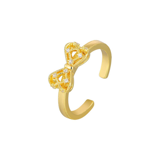 Vielring - Schleifen Ring - 925 Silber - Gold