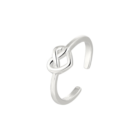 Vielring - Unendlicher Herz Ring - 925 Silber - Silber