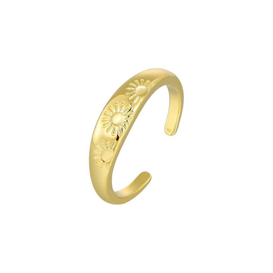 Vielring - Sonnen Ring - 925 Silber - Gold