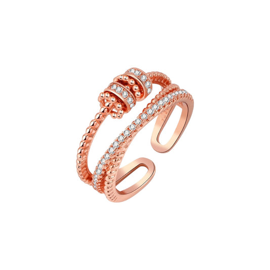 Anti Stress Drehbarer Ring - 925 Silber