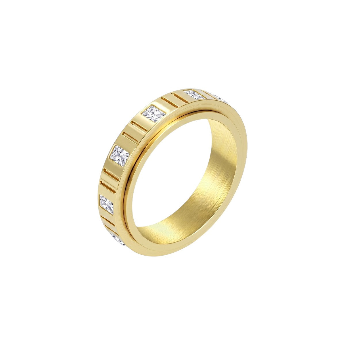 Steinen Anti-Stress-Ring – Edelstahl