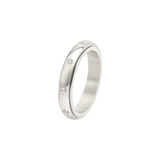 Dünner Sternen Anti-Stress-Ring – Edelstahl