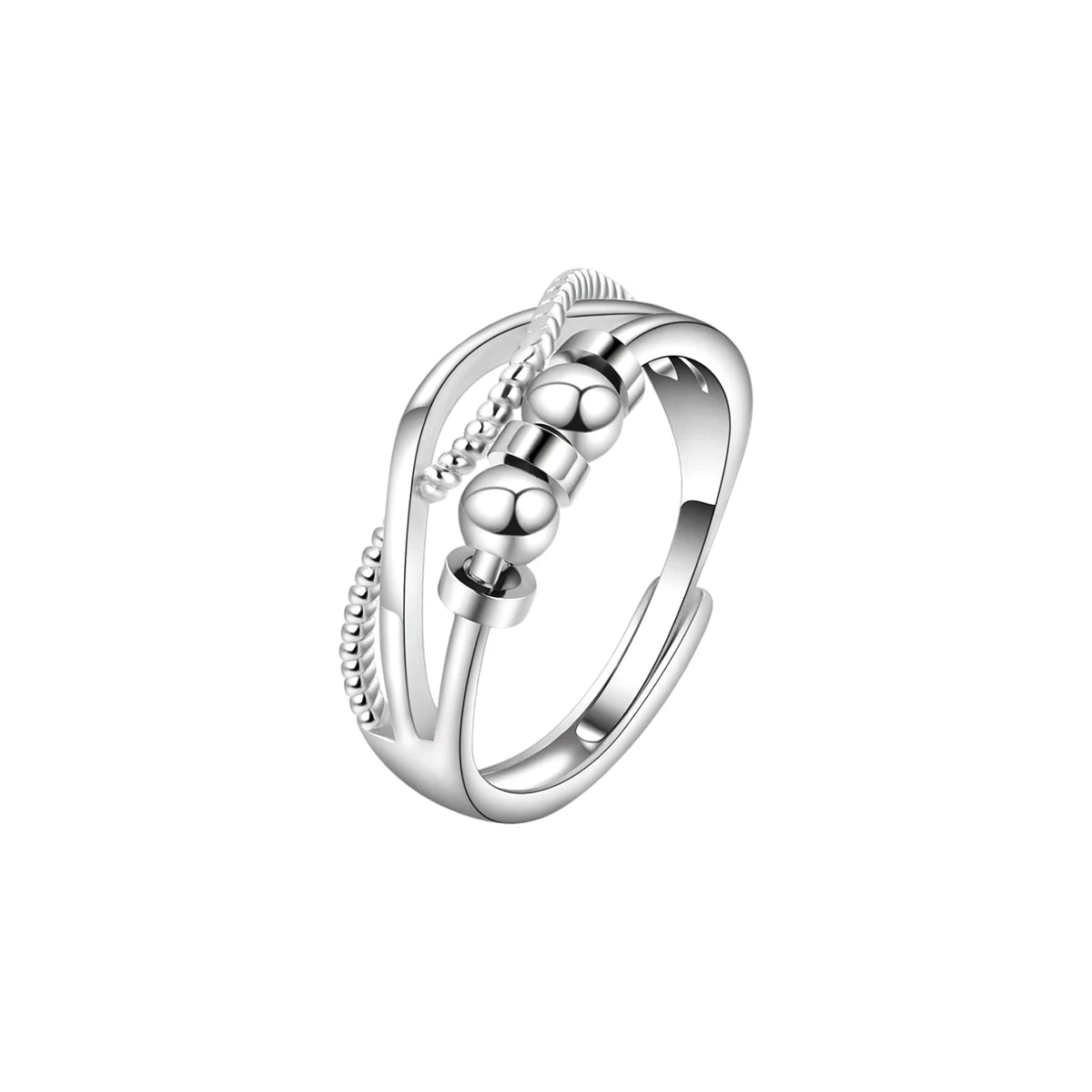 Vielring - Doppelter Anti-Stress-Ring – 925 Silber - Silber
