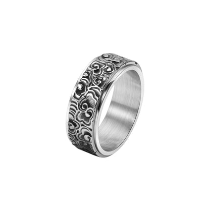 Glückwolken Anti-Stress-Ring – Edelstahl