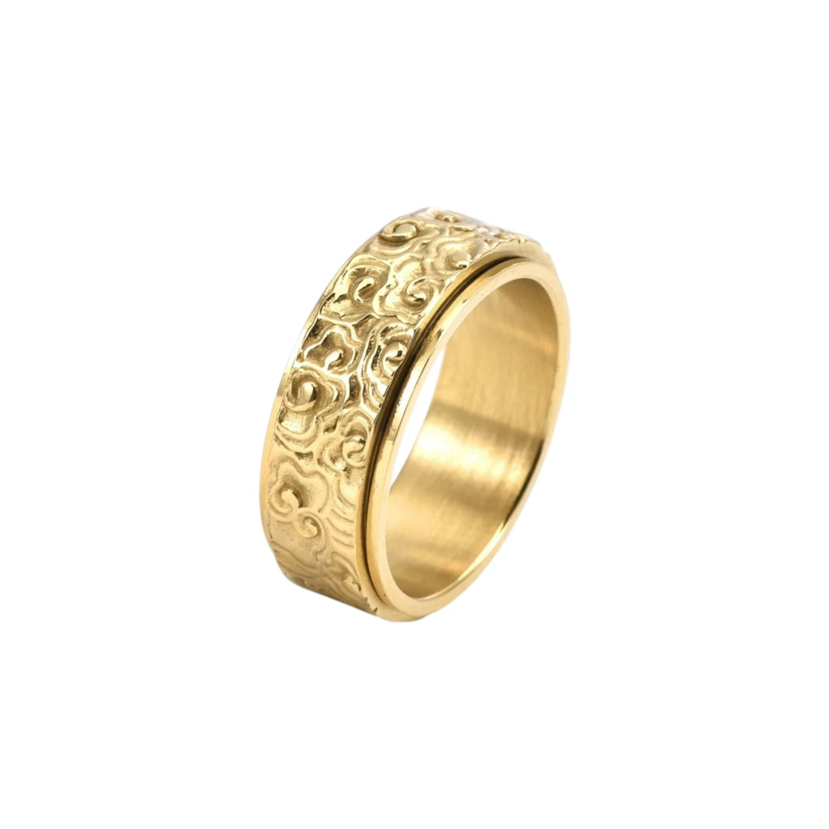 Glückwolken Anti-Stress-Ring – Edelstahl