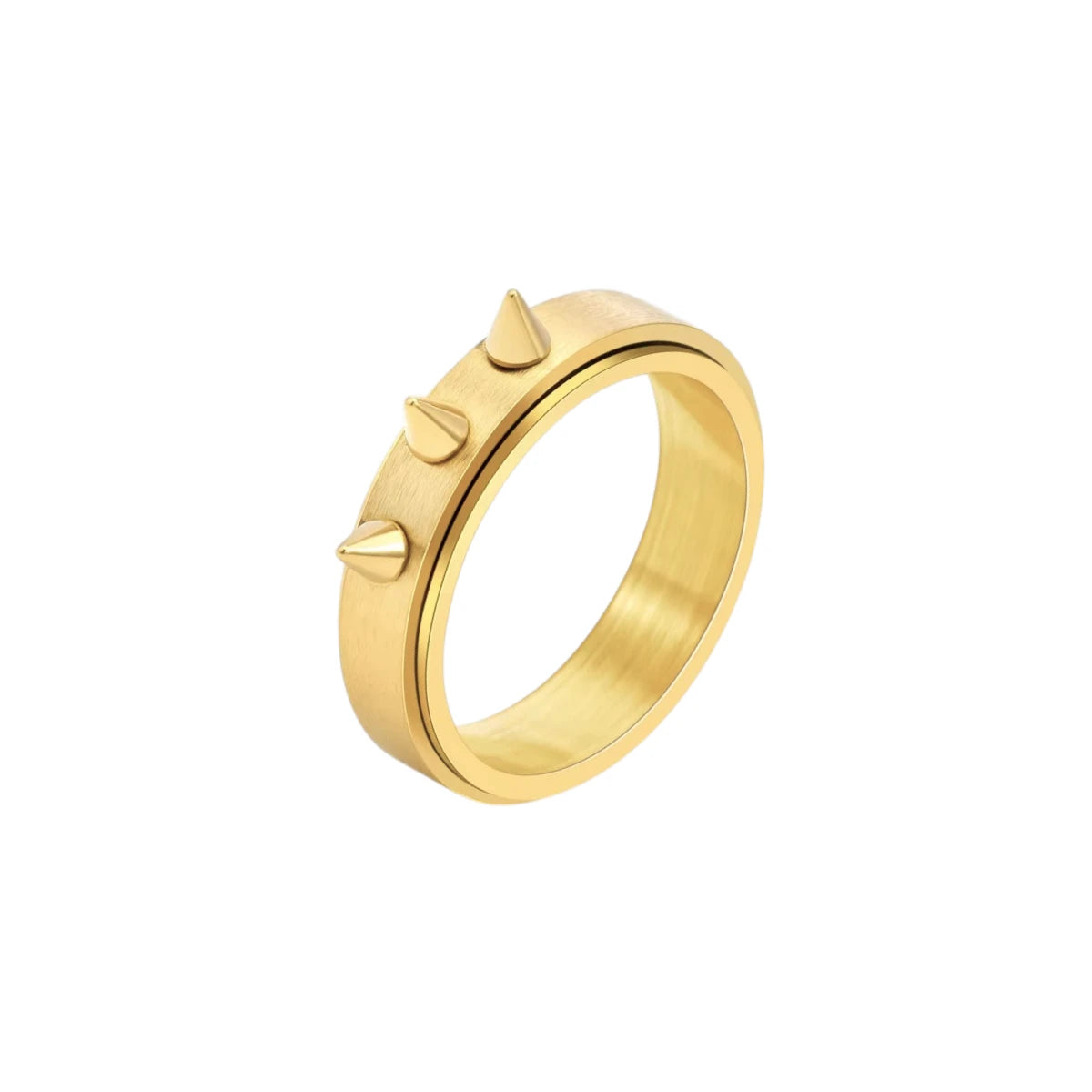 Zacken Anti-Stress-Ring – Edelstahl