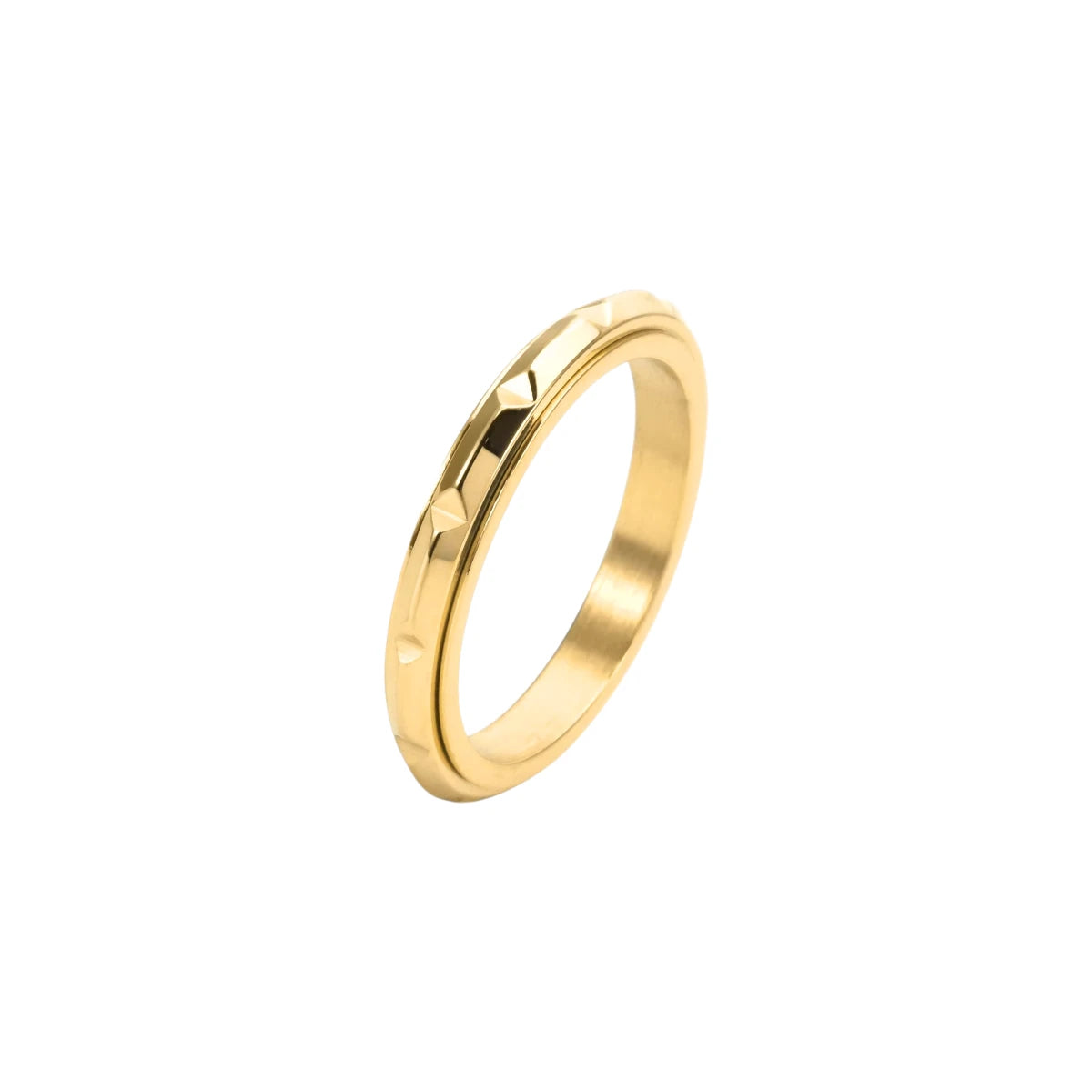 Gebogener Anti-Stress-Ring – Edelstahl