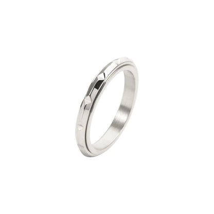 Gebogener Anti-Stress-Ring – Edelstahl