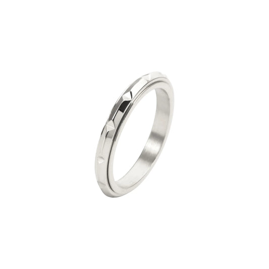 Gebogener Anti-Stress-Ring – Edelstahl