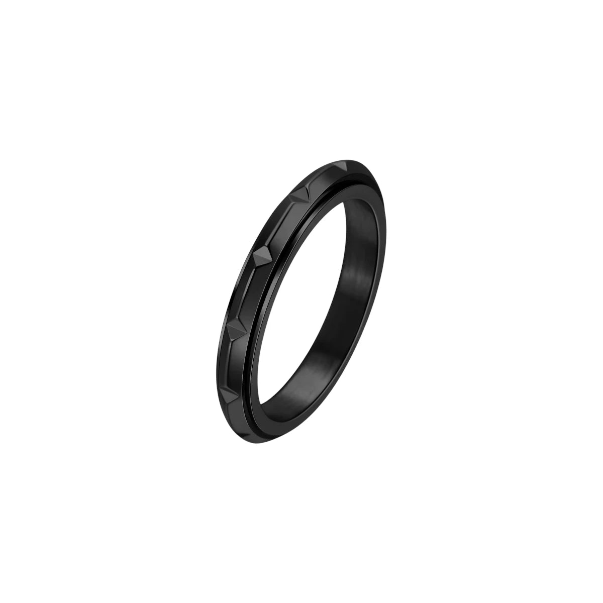 Gebogener Anti-Stress-Ring – Edelstahl