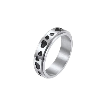 Herzen Anti-Stress-Ring - Edelstahl