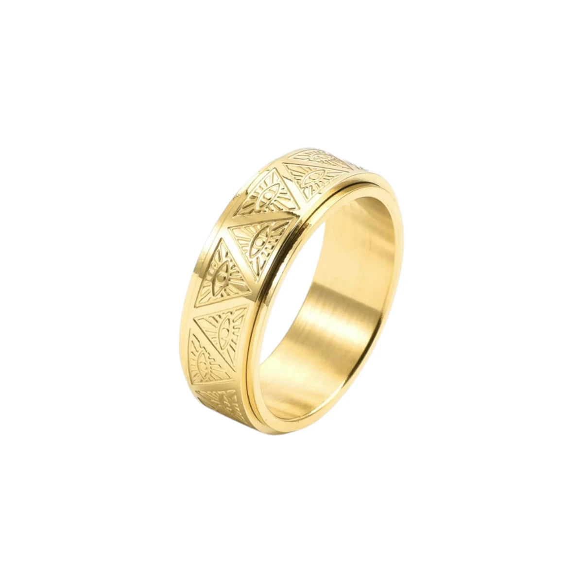 Horusauge Anti-Stress-Ring - Edelstahl