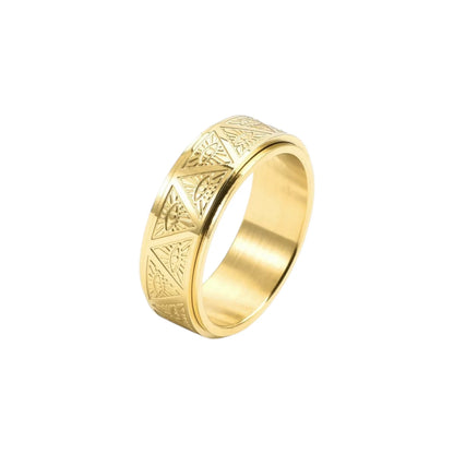 Horusauge Anti-Stress-Ring - Edelstahl