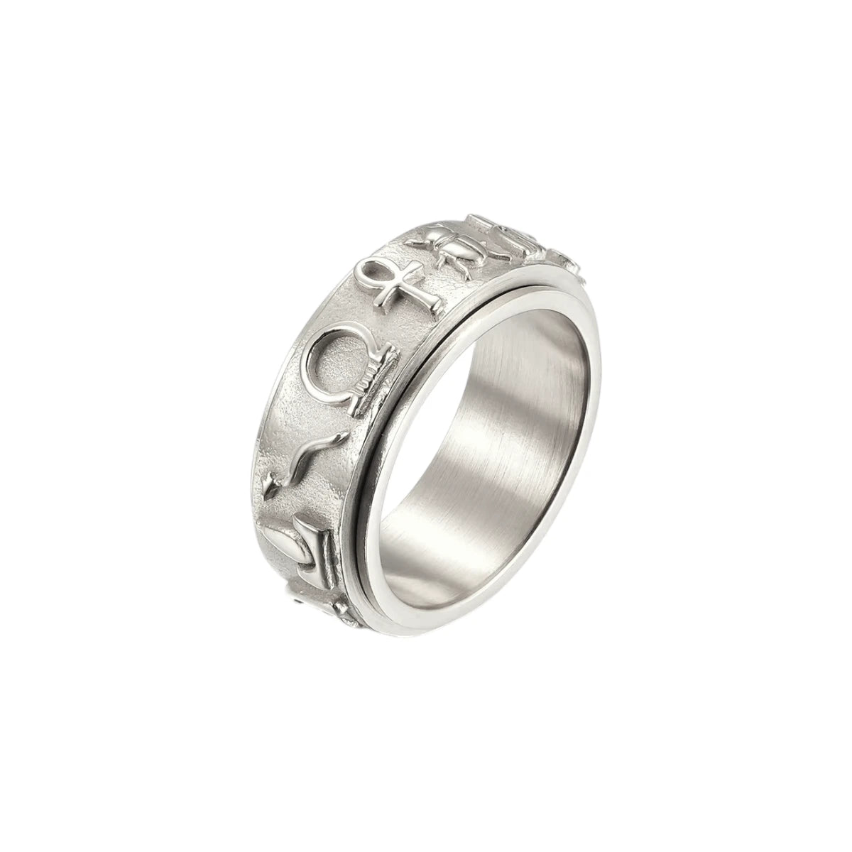 Vielring - Schutzsymbol Anti-Stress-Ring – Edelstahl - Silber / 49 | ø15.6