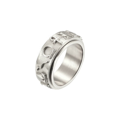 Vielring - Schutzsymbol Anti-Stress-Ring – Edelstahl - Silber / 49 | ø15.6